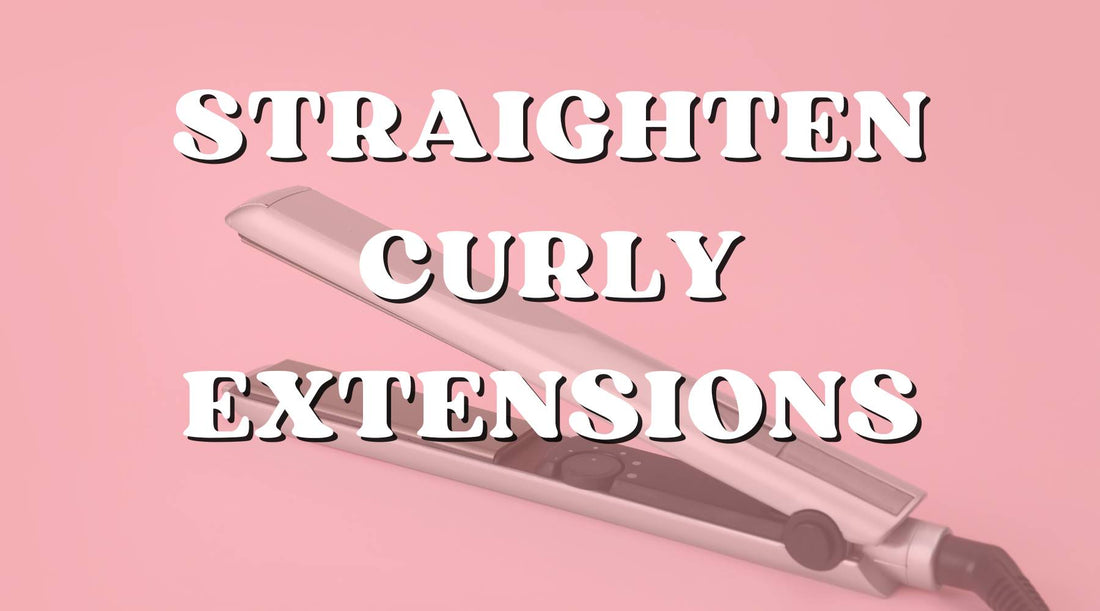 straighten curly hair extensions