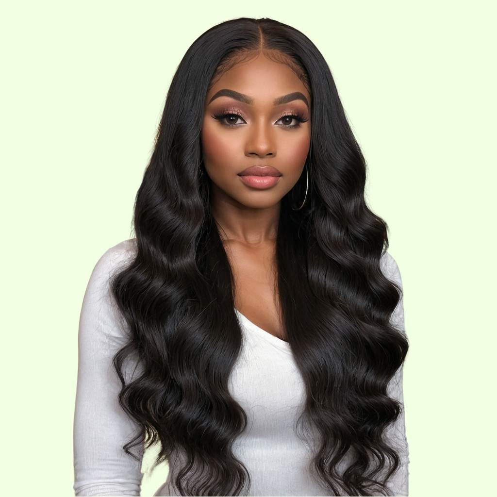 human hair body wave wig