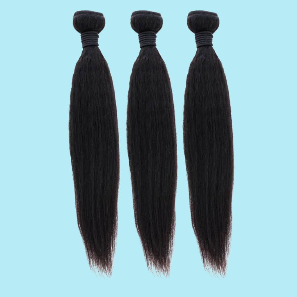 kinky straight hair bundles