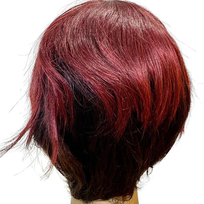 Burgundy Ombre Short Pixie Wig