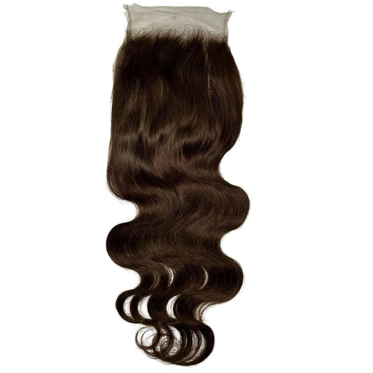 Medium Brown Body Wave 5x5 Transparent Closure SALE