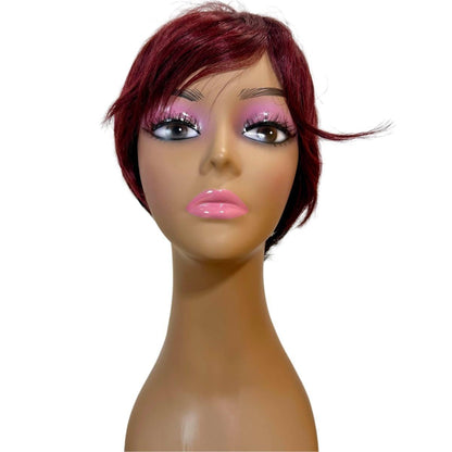 Burgundy Ombre Short Pixie Wig