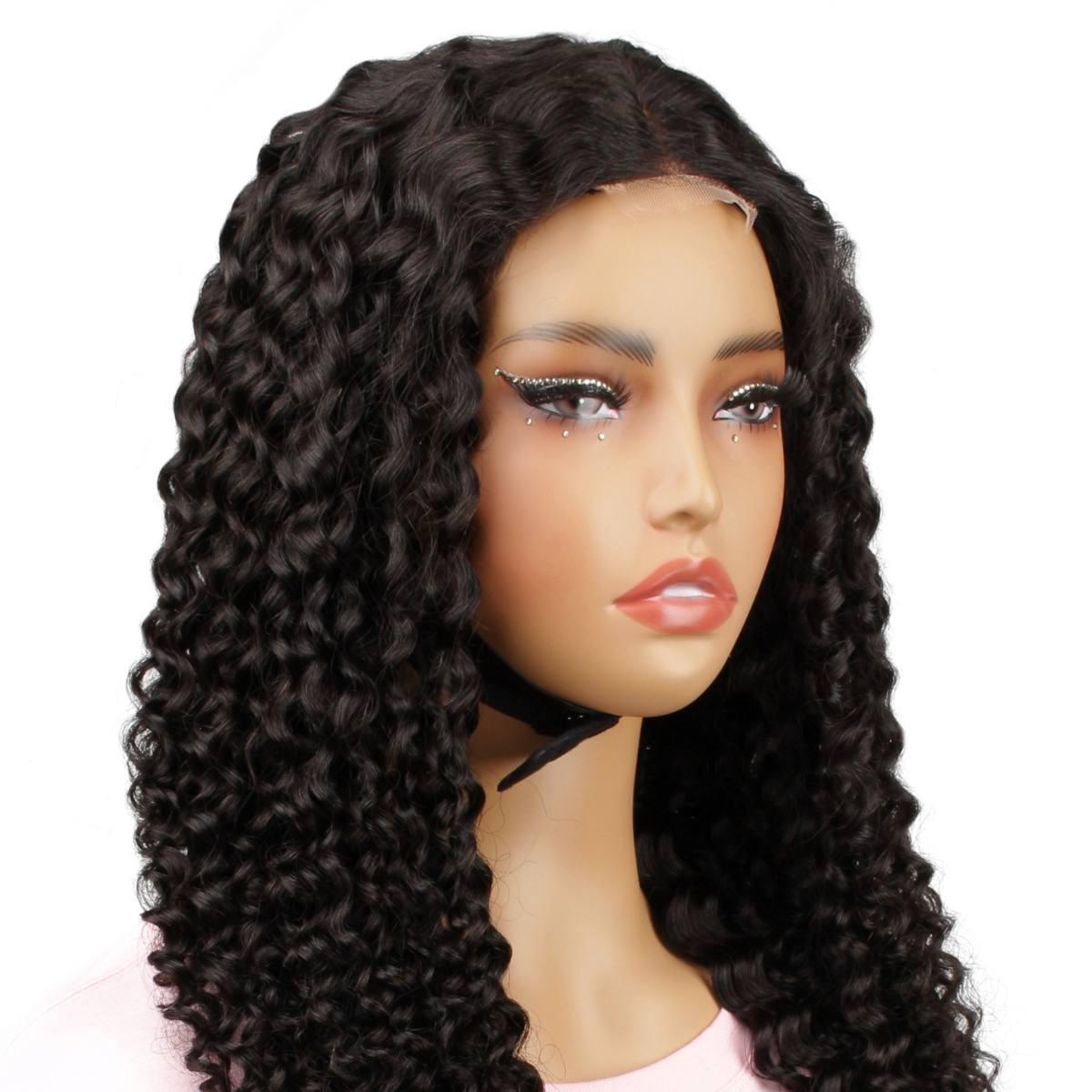 2x6 tight curl hd closure wig side