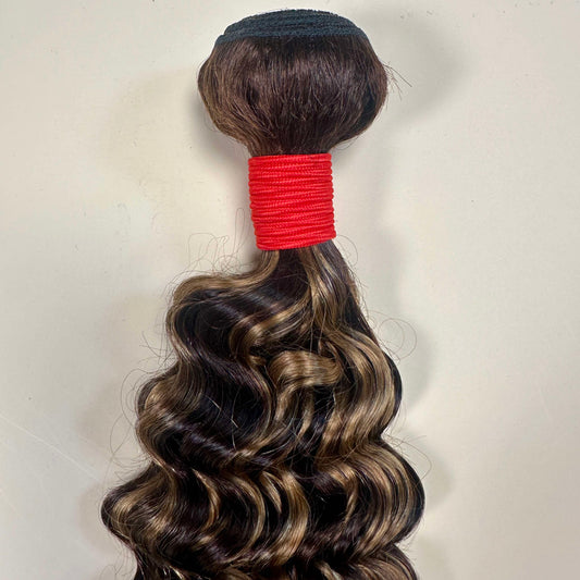 Honey Blonde Highlight Deep Wave Bundle SALE