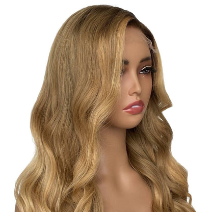 Raw Honey Blonde Ombre Wavy 5x5 HD Closure Wig