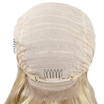 Light Blonde Highlight Body Wave 13x4 Transparent Lace Front Wig