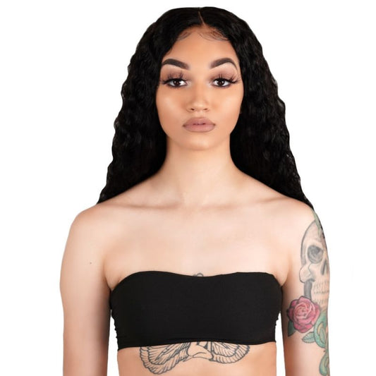 Brazilian Deep Wave 13x4 Transparent Lace Front Wig 180% SALE