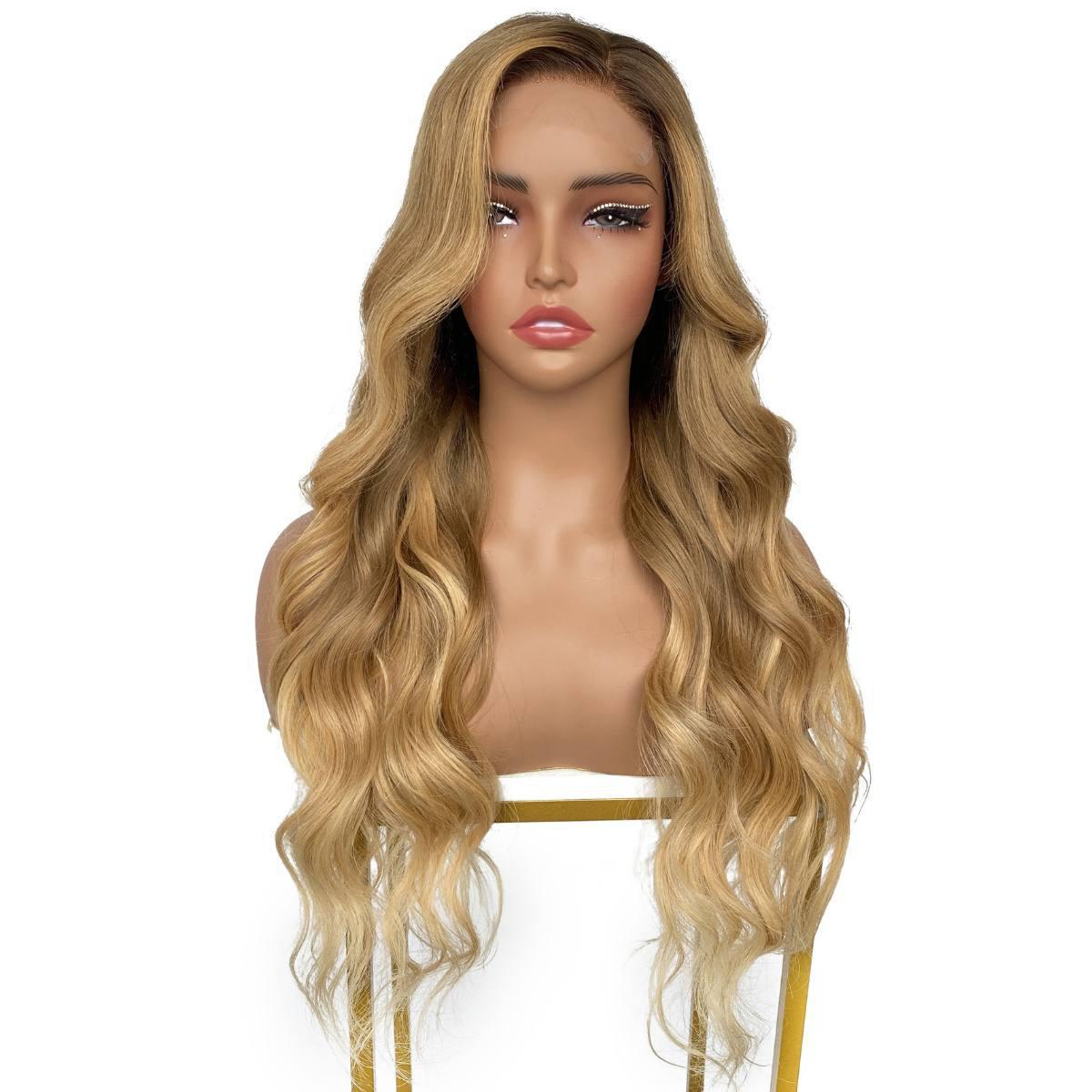 Raw Honey Blonde Ombre Wavy 5x5 HD Closure Wig