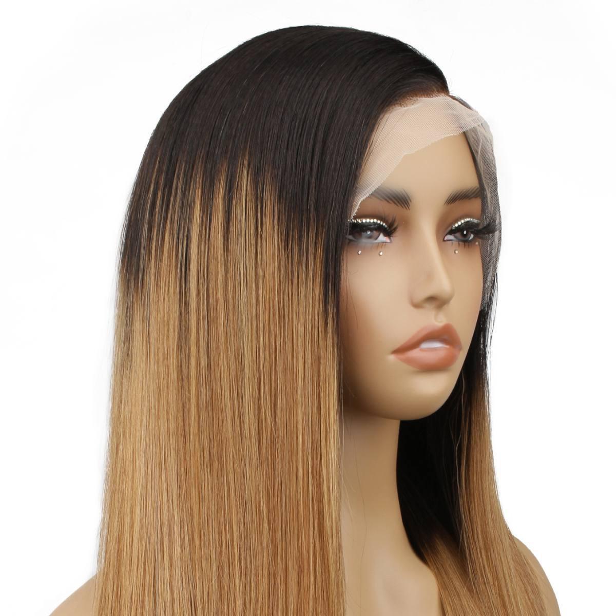 Chestnut Ombre Straight Lace Front Side