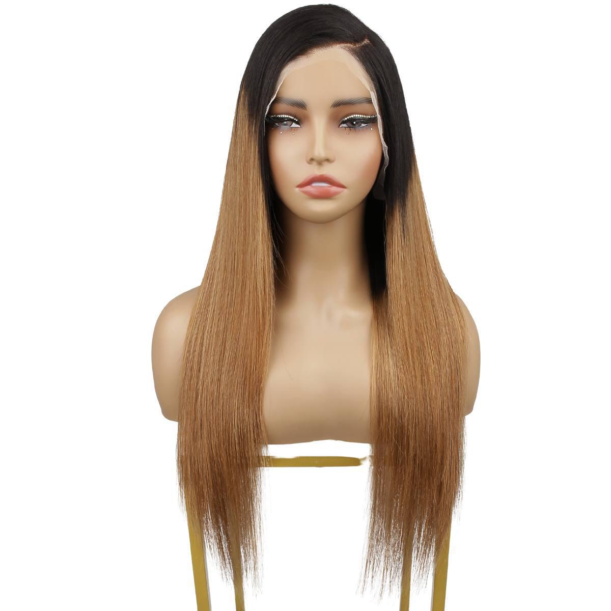 Chestnut Ombre Straight Lace Front Wig