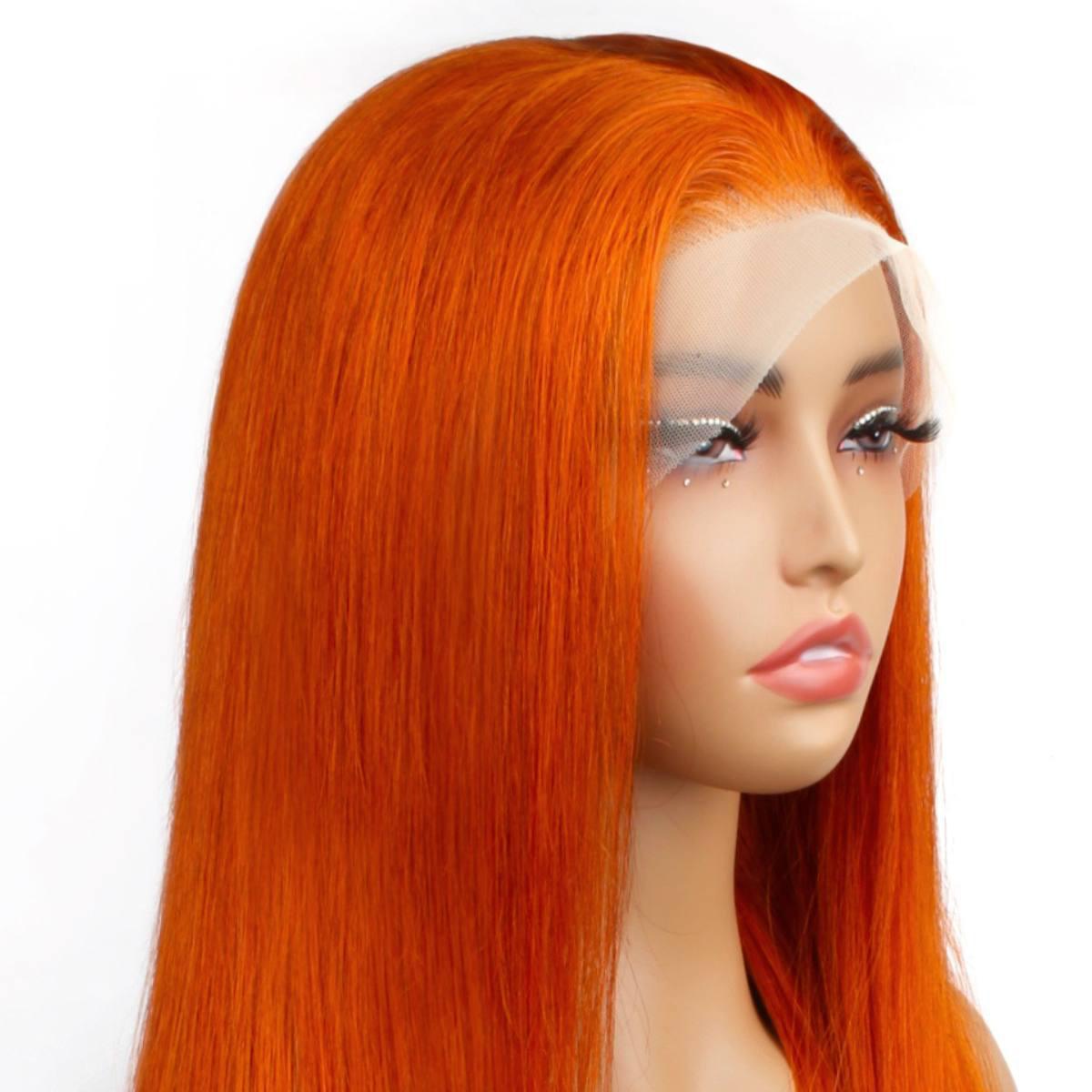 Copper Straight 13x4 Transparent Lace Front