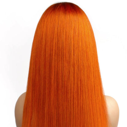 Copper Straight 13x4 Transparent Wig