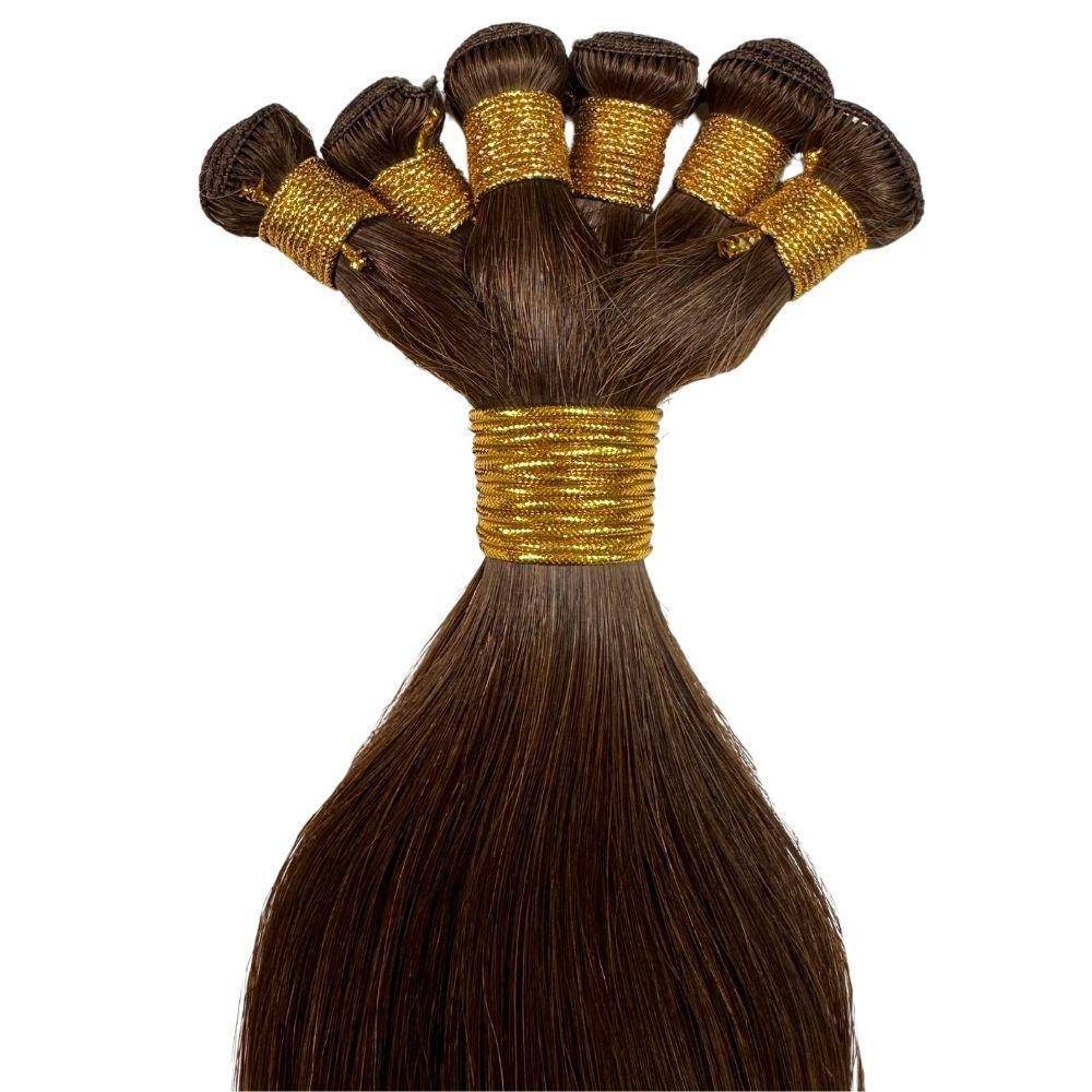 Dark Brown Straight Handtied Wefts