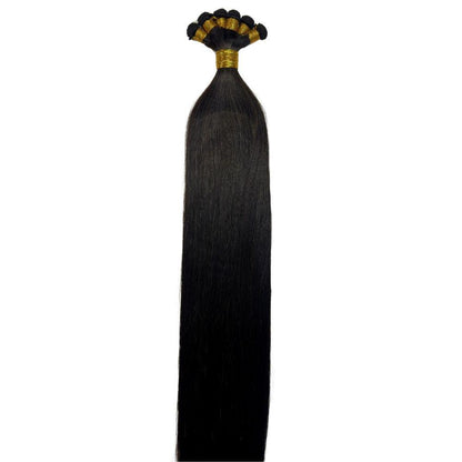 Far View of Natural Black Straight Handtied Wefts