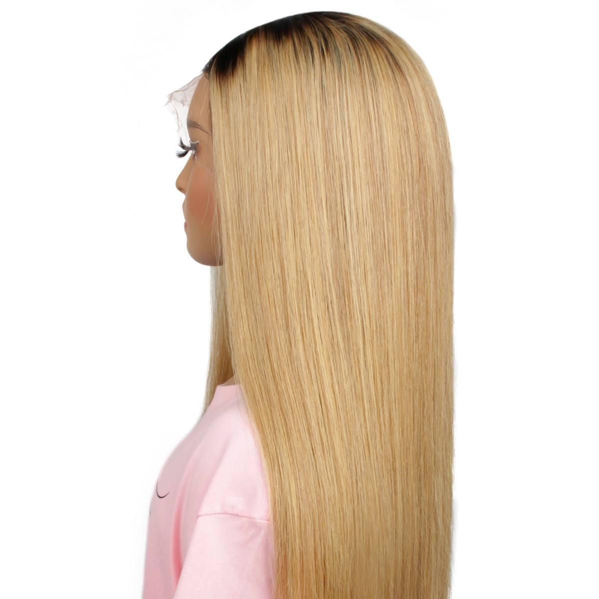 honey blonde ombre straight hd wig