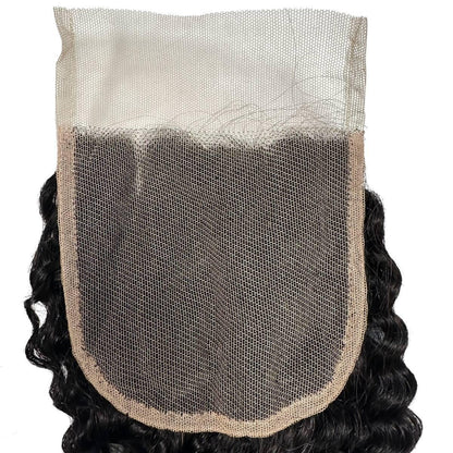 Jerry Curl Transparent 4x4 Closure Back