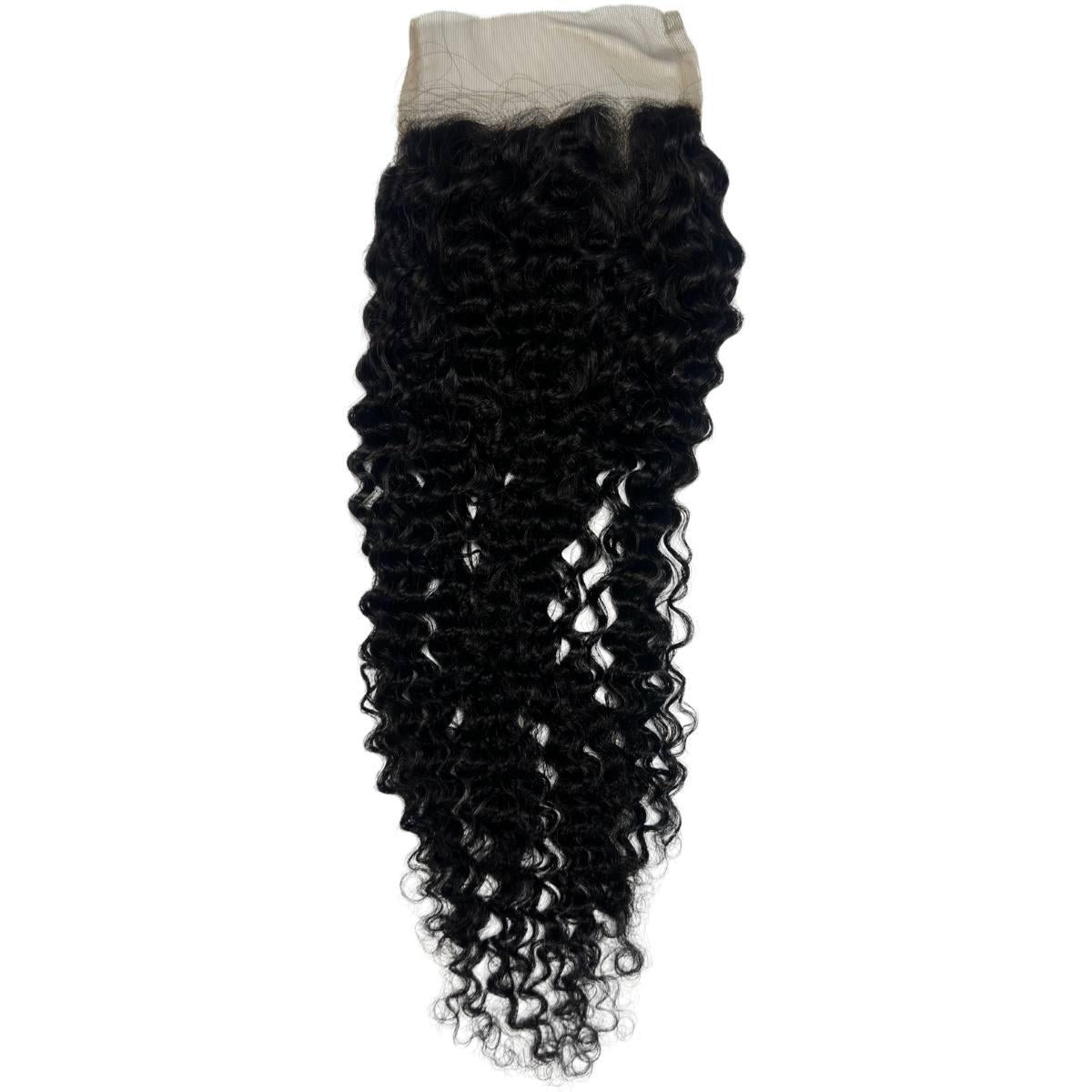 Jerry Curl Transparent 4x4 Closure Front