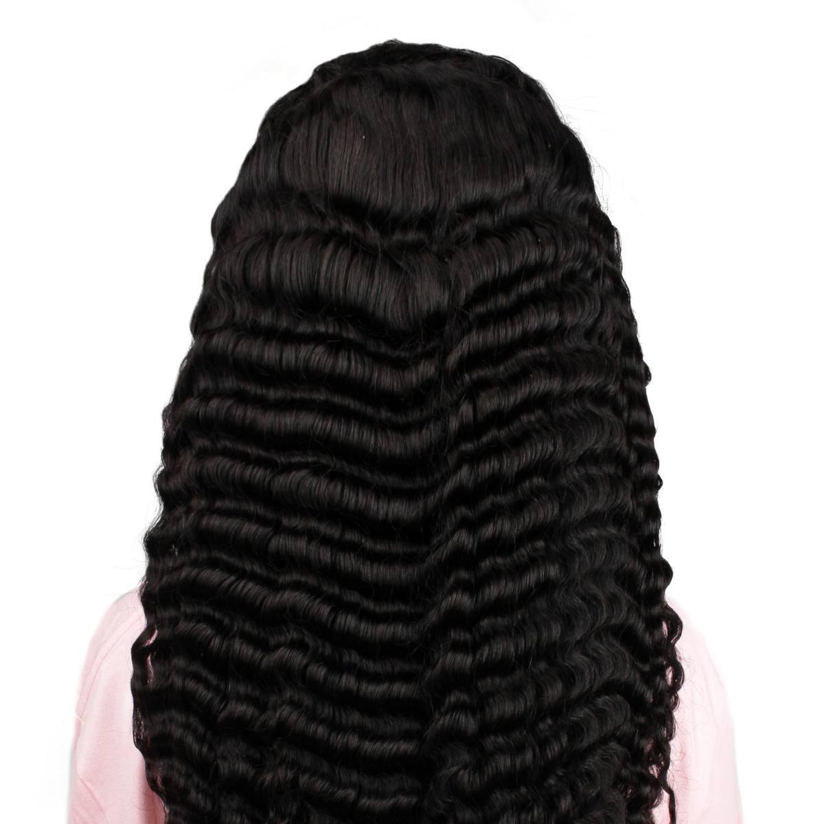 Jet Black Deep Wave 13x4 HD Wig Back