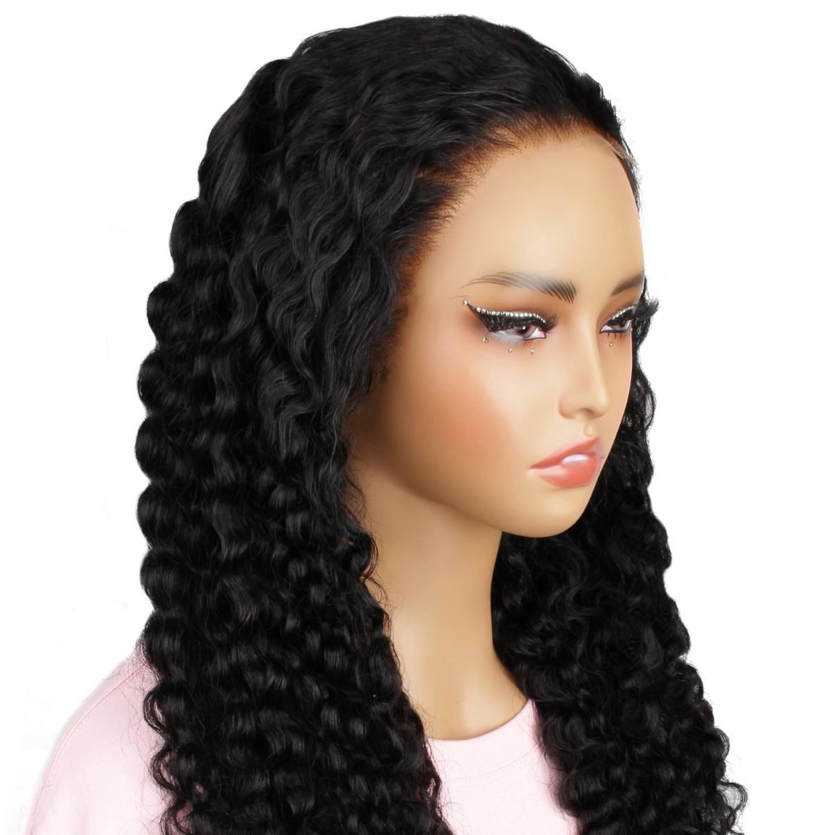 Jet Black Deep Wave 13x4 HD Wig