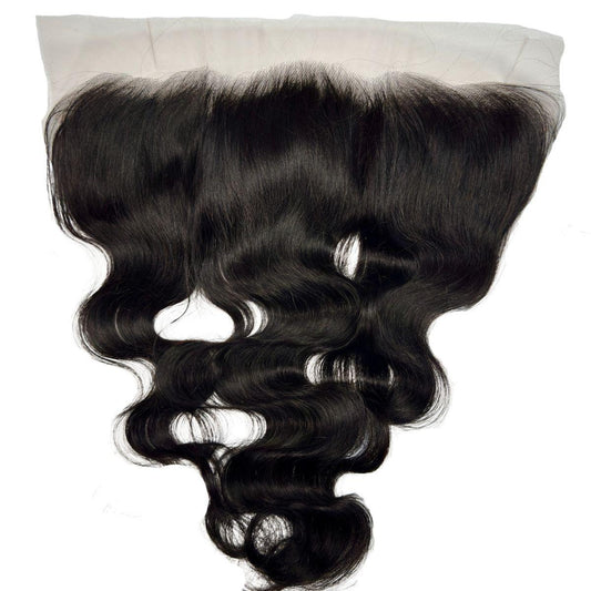 Jet Black Body Wave Transparent 13x4 Frontal