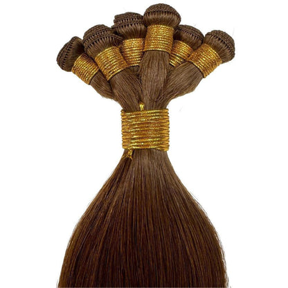 Medium Brown Straight Handtied Wefts