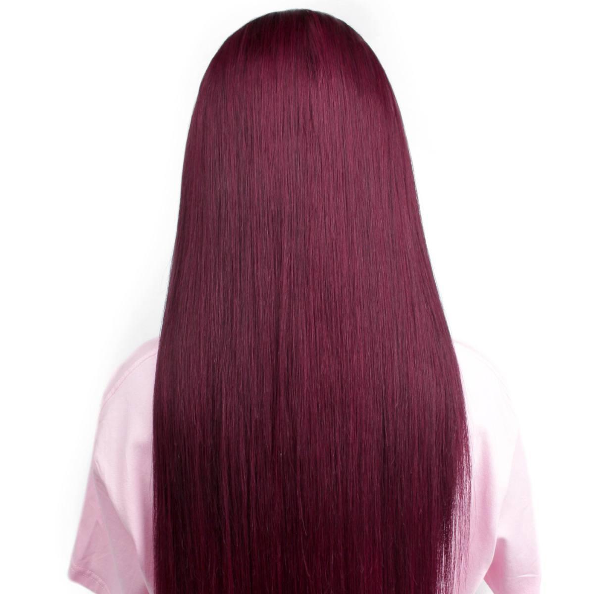 Ombre Burgundy Straight 13x6 HD Back