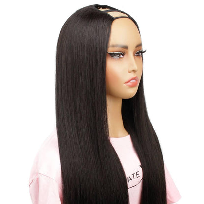 Yaki Straight U Part Wig Side