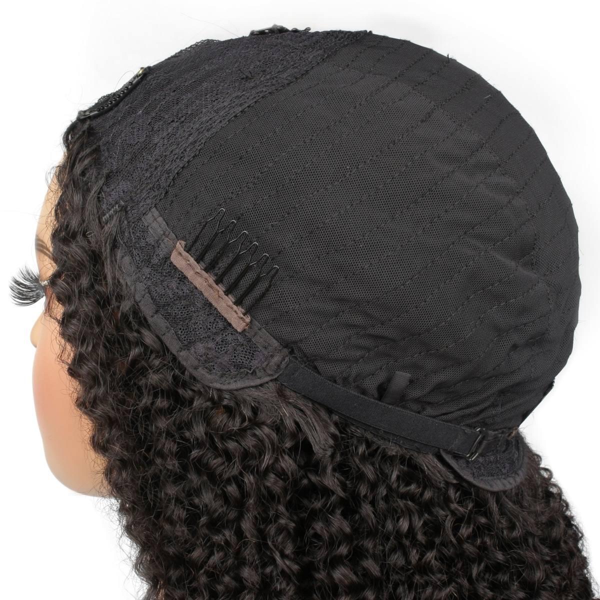 afro kinky curly v part cap