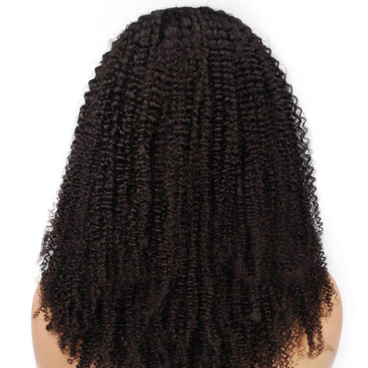 afro kinky curly v part wig back