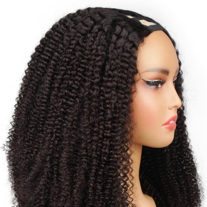 afro kinky curly v part wig side