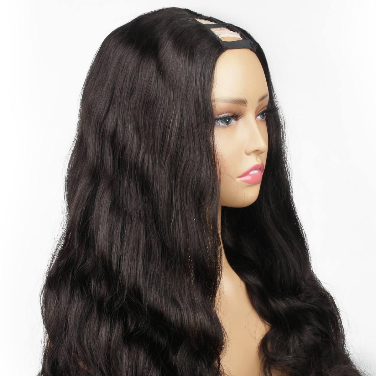 body wave v part wig close