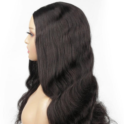 body wave v part wig side