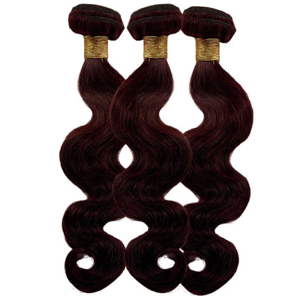 burgundy body wave bundle deal