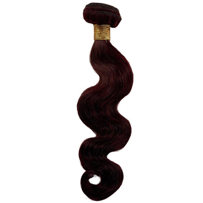 burgundy body wave human hair bundle