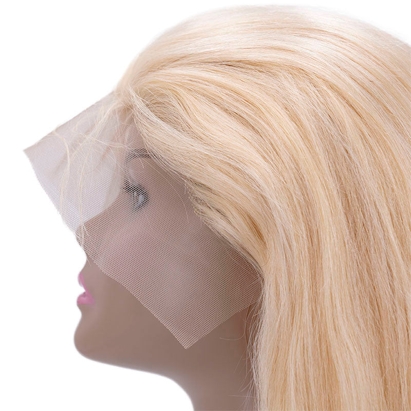 Brazilian Blonde Straight 13x4 Transparent Lace Front Wig SALE