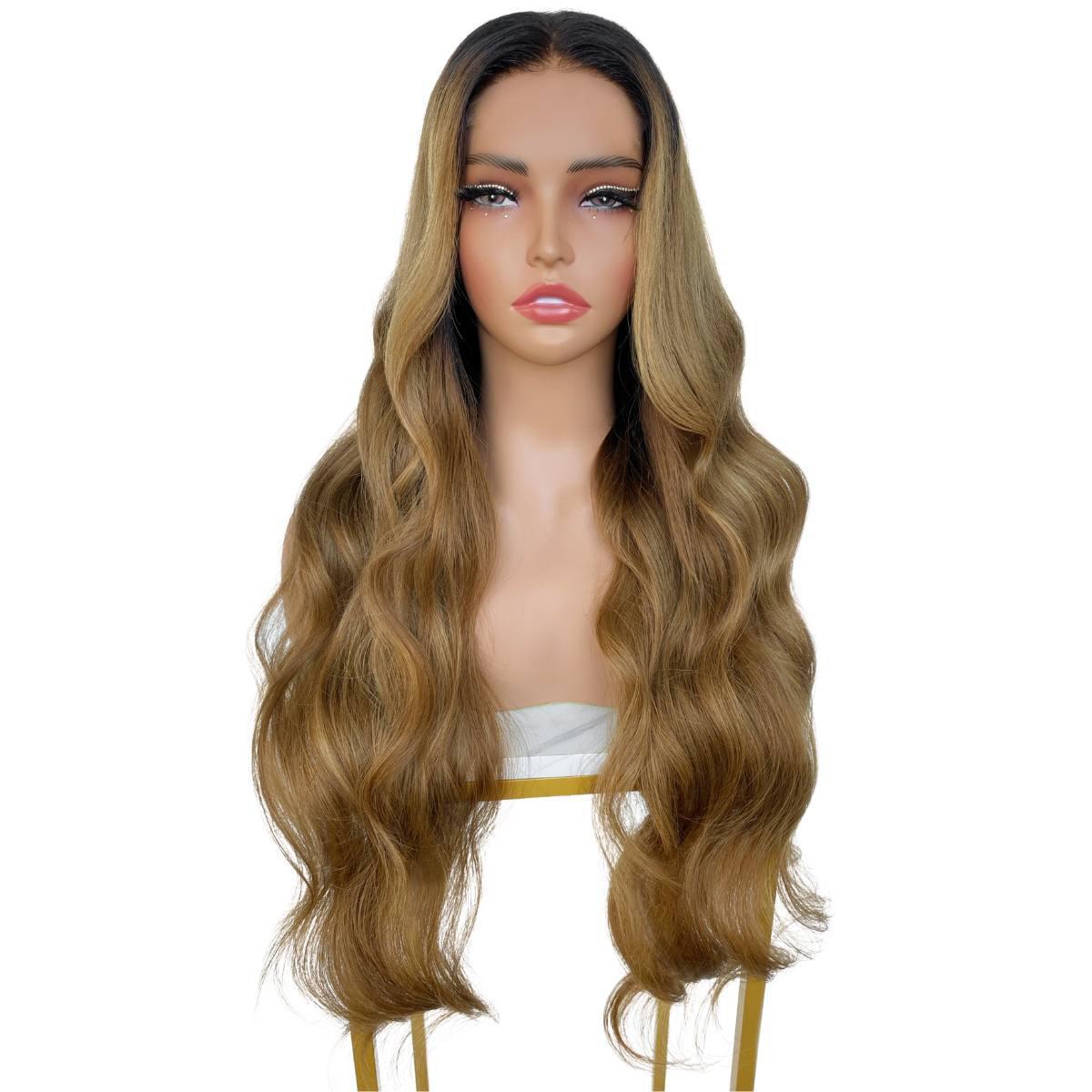 Raw Dark Blonde Balayage Wavy 5x5 HD Closure Wig