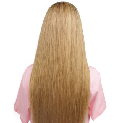 honey blonde ombre hd wig back