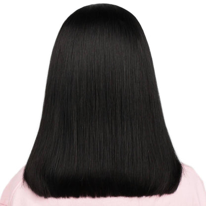 jet black 5x5 hd bob wig back