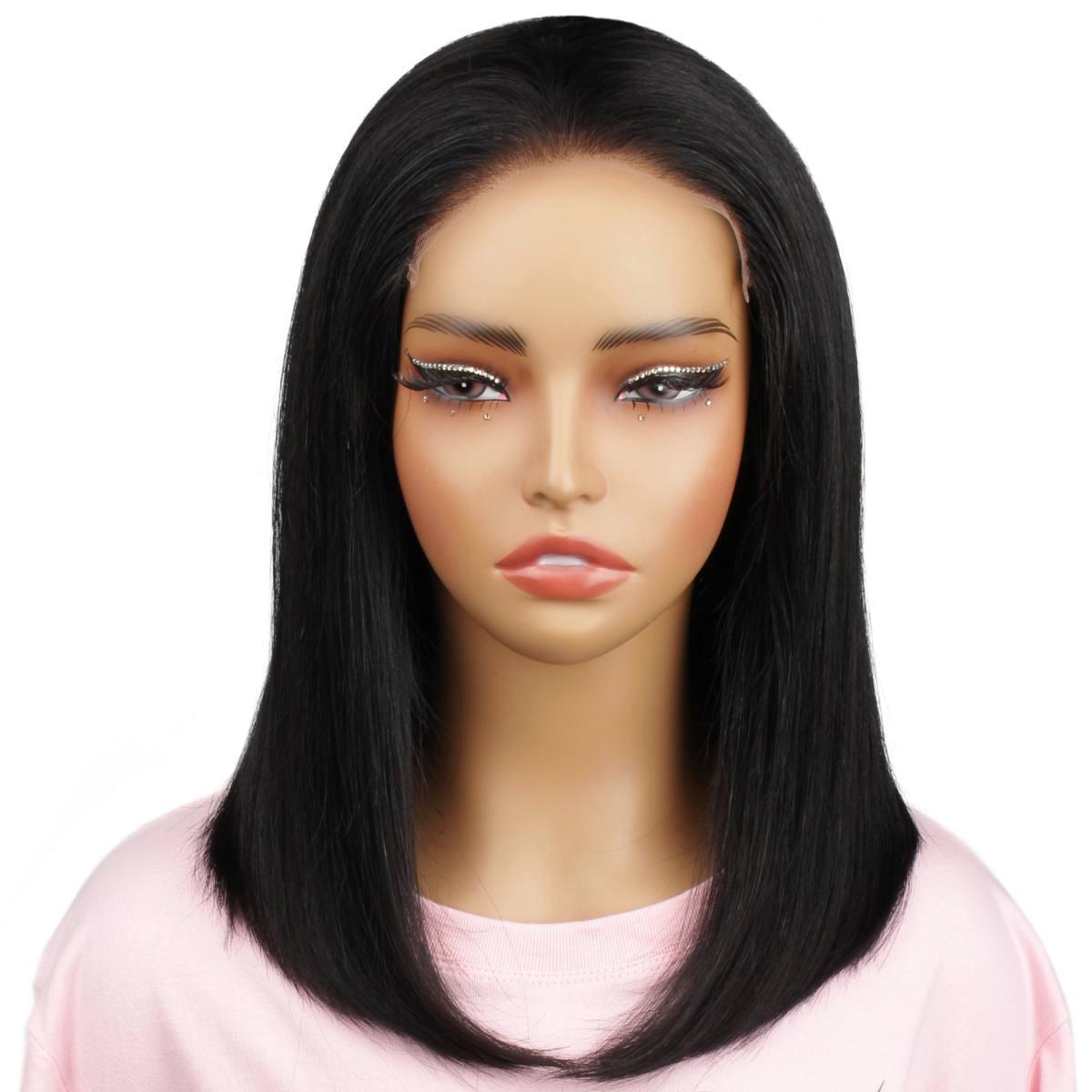 jet black 7x7 hd closure bob wig