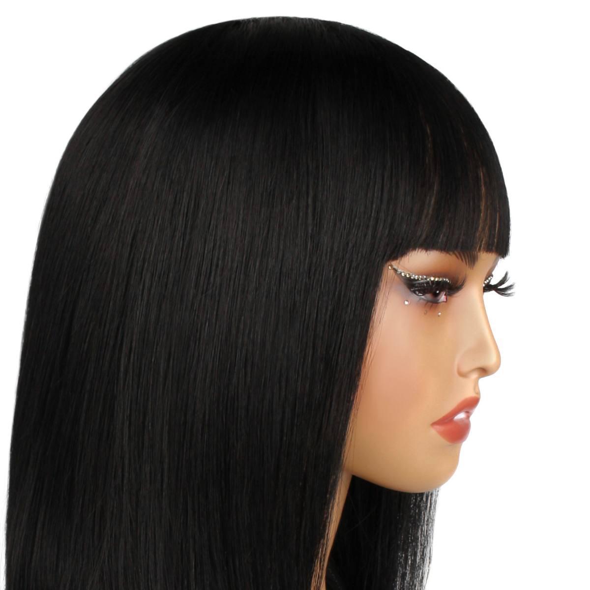 Sexy human newest hair bang bob wig