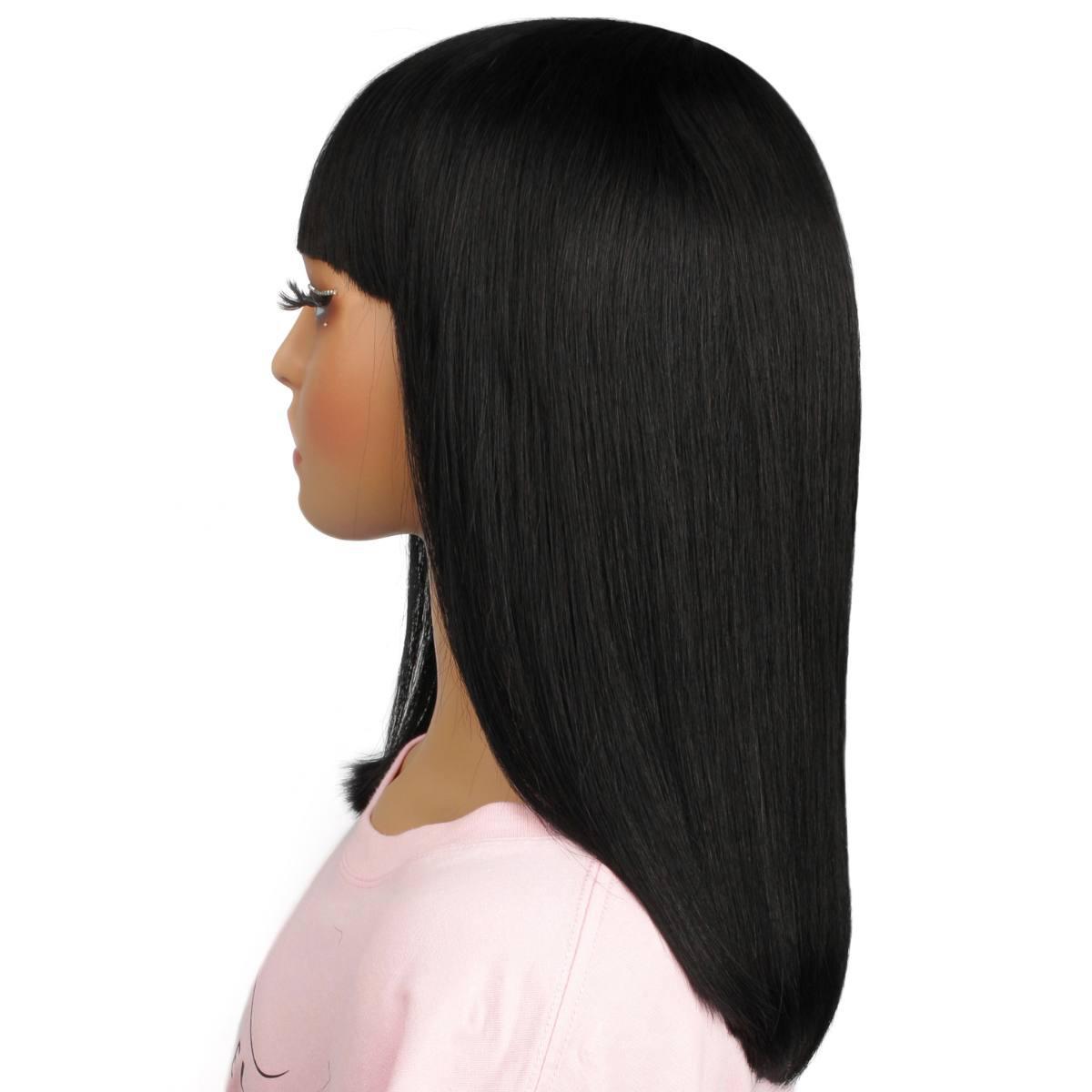 jet black bang bob wig