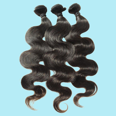 jet black body wave hair