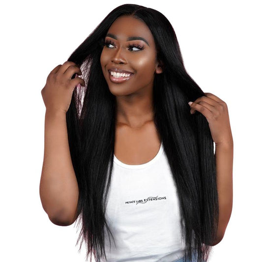 Virgin Hair Malaysian Straight Bundles wit 4x4 Transparent Closure