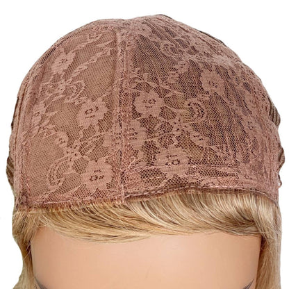 medium ash blonde capless wig cap