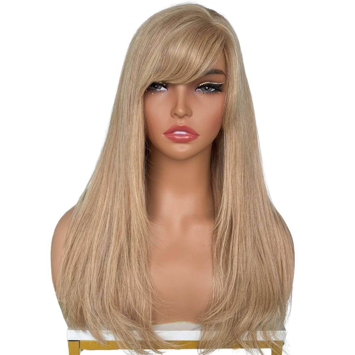 medium ash blonde capless wig