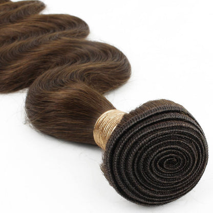 medium brown body wave bundle weft