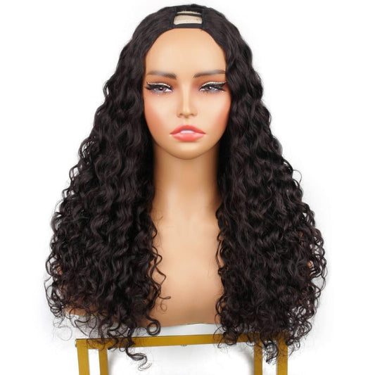 24 Inch Messy Curl V Part Wig